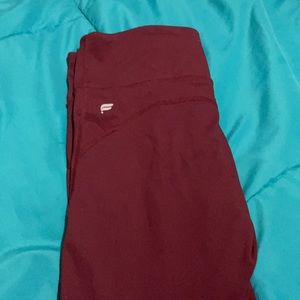 Maroon Fabletics High-Waisted Leggings